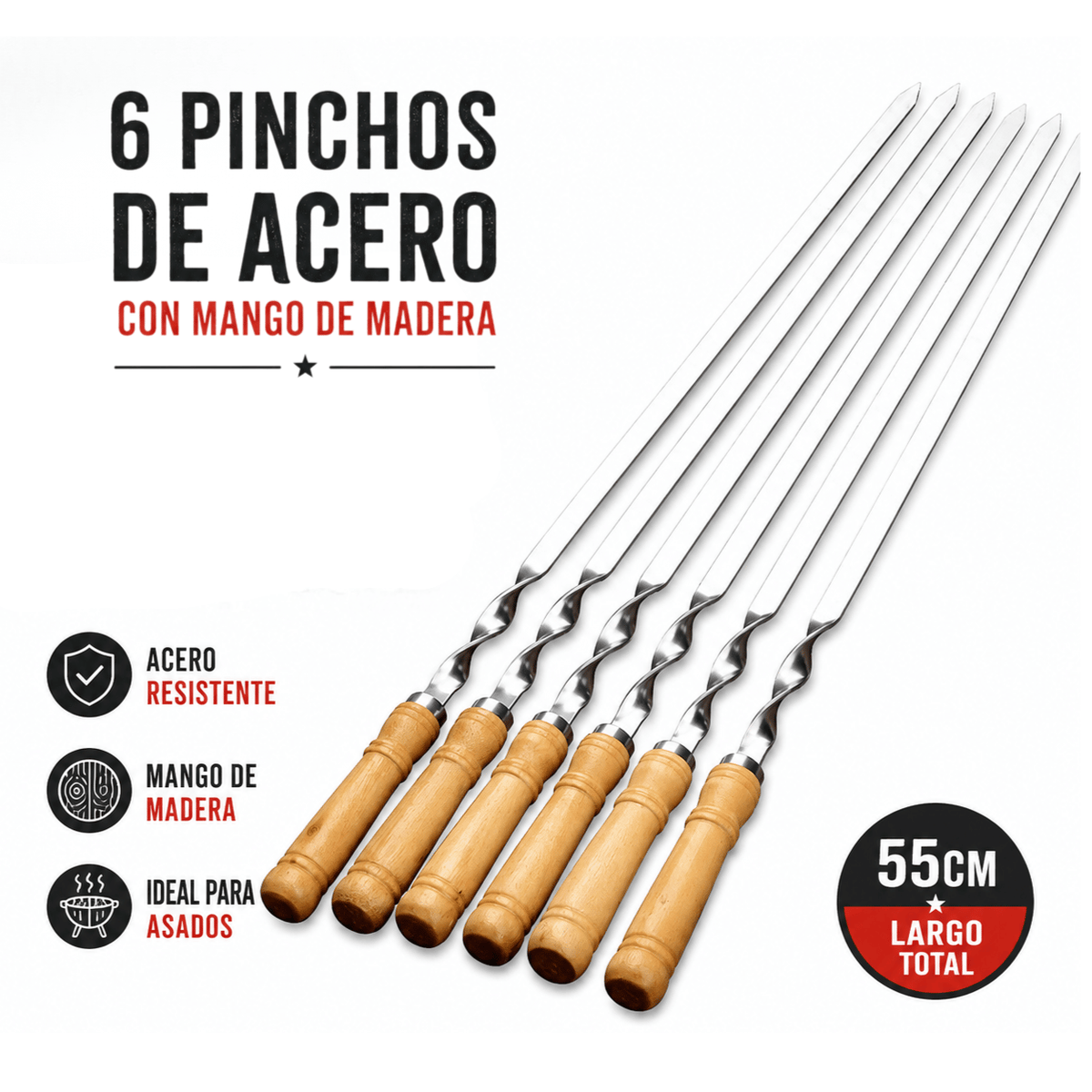 Set de Brochetas Fuego x6