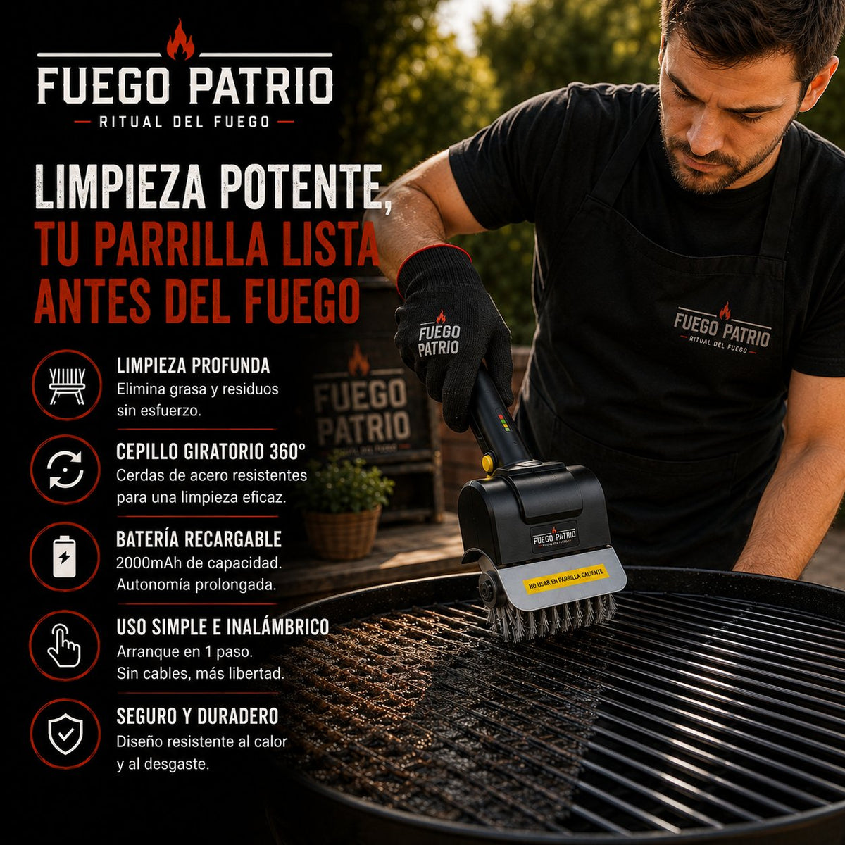 Cepillo Eléctrico Fuego Pro