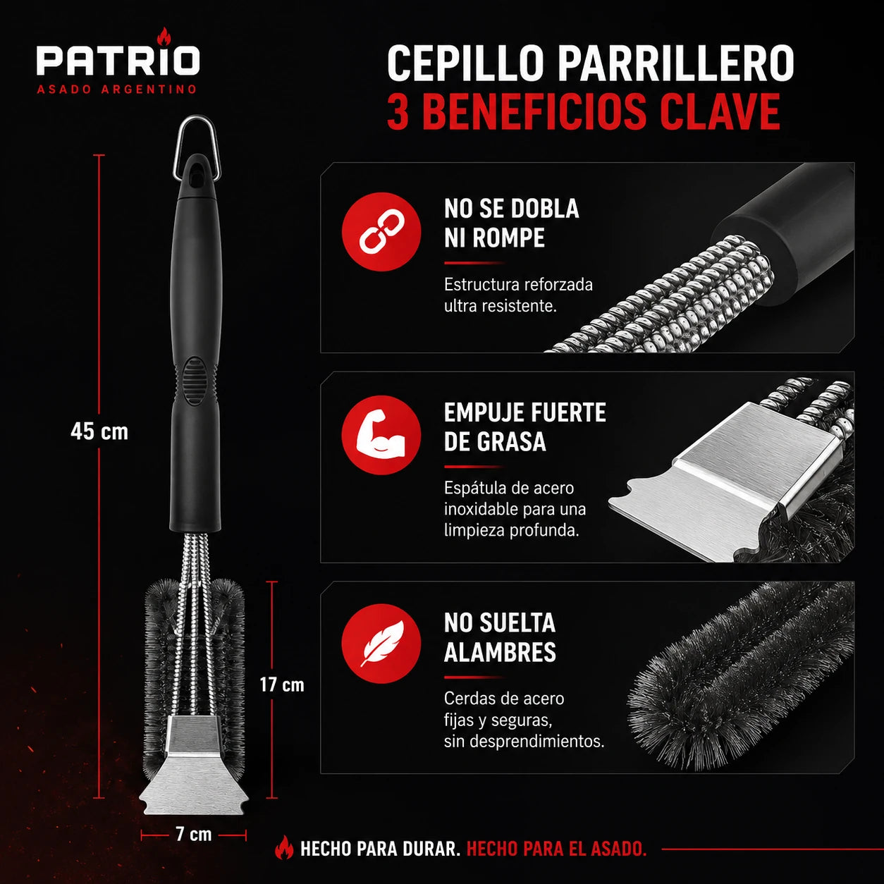 Cepillo Manual Fuego